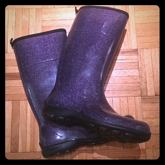 Kamik Shoes Kamik Purple Glitter Rain Boots Poshmark
